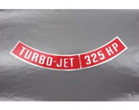 Camaro Air Cleaner Decal, Turbo-Jet 325 HP, 1967-1969