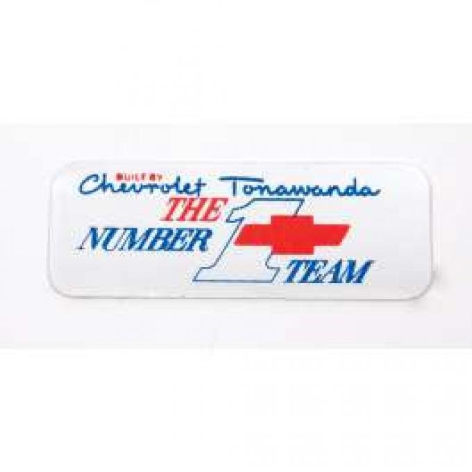 Camaro Valve Cover Decal, Number 1 Team Tonawanda, Big Block, 1967-1972