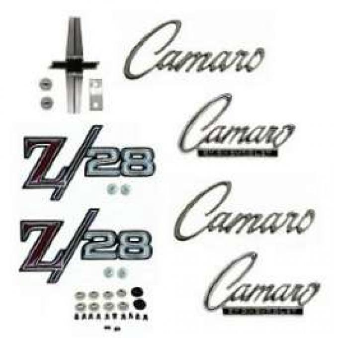 Camaro Emblem Kit, For Z28 With Standard Trim (Non-Rally Sport), 1968