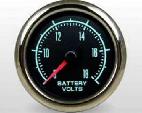 Camaro Voltmeter Gauge, 2 1/16, Marshall Instruments, Muscle Series, 1967-1969