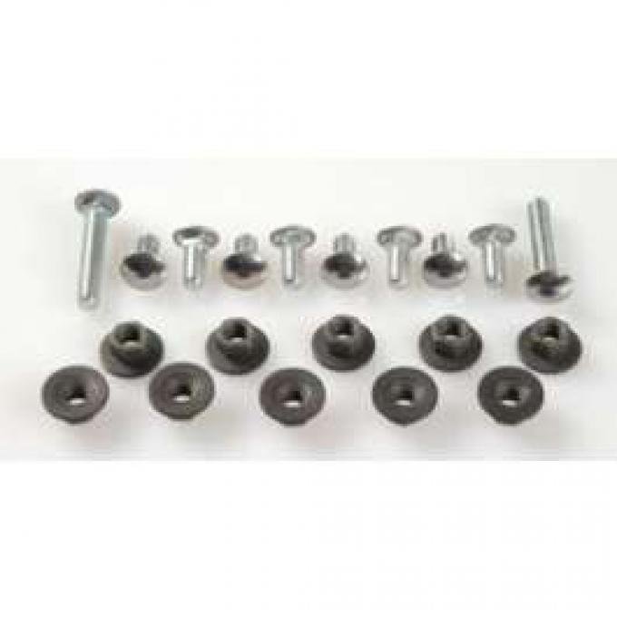Camaro Bumper Mounting Bolt Set, Front & Rear, Stainless Steel Capped, 1968-1969