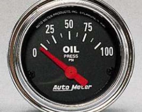 Camaro Oil Pressure Gauge, Chrome, AutoMeter