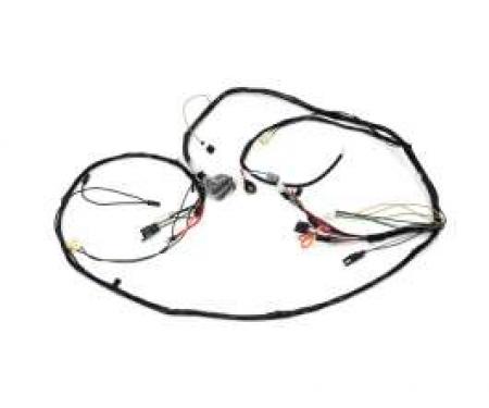 Camaro Front Lighting Wiring Harness, V8, Rally Sport (RS),For Cars With Gauges, 1968
