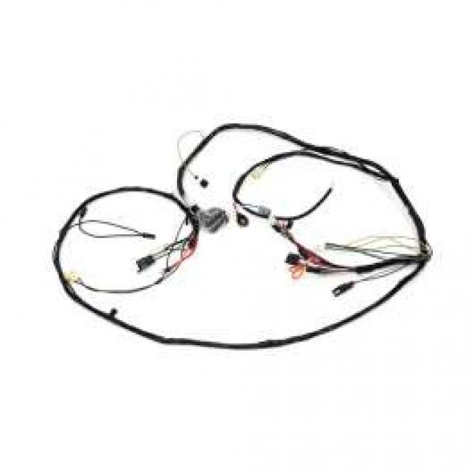 Camaro Front Lighting Wiring Harness, V8, Rally Sport (RS),For Cars With Gauges, 1968