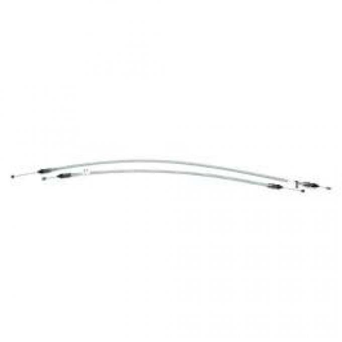 Camaro Parking Brake Cable Set, Rear, Stainless Steel, For