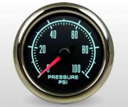 Camaro Oil Pressure Gauge, 2 1/16, Marshall Instruments, Muscle Series, 1967-1969