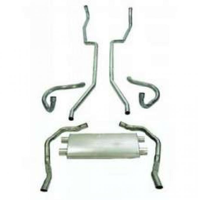 Camaro Dual Exhaust System, Stainless Steel, 1967-1968
