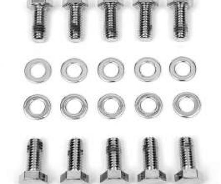 Camaro Differential Cover Bolt Set, 10 Bolt, Chrome, 1967-1969