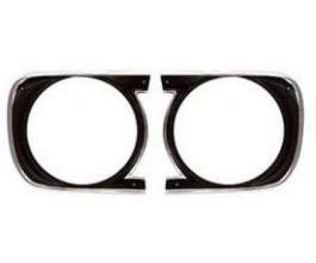 Camaro Headlight Bezels, For Cars With Standard Trim (Non-Rally Sport), Left & Right, 1968