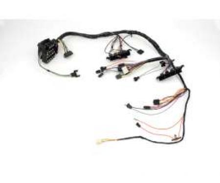Camaro Under Dash Main Wiring Harness, For Cars With Automatic Transmission Column Shift Or Manual Transmission & Warning Lights, Without Console & Air Conditioning, 1969