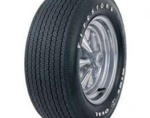 Camaro Tire, F60 x 15, Firestone Wide Oval, With Raised White Letters, 1970-1974