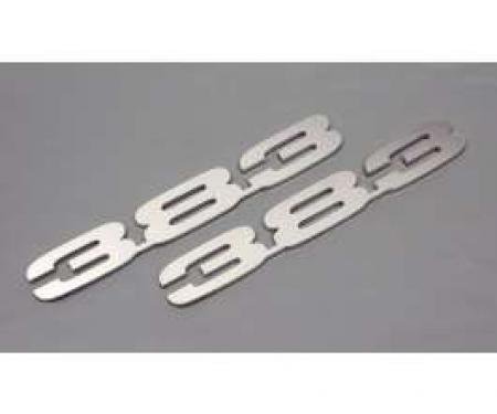 Camaro Hood Emblems, 383, Stainless Steel, 1967-1969