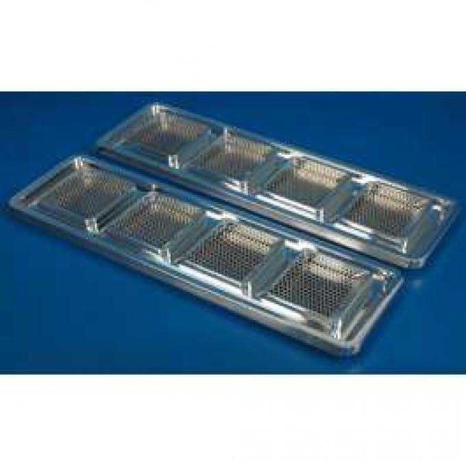 Camaro Super Sport (SS) Hood Louver Ornaments, Polished Billet, 1968-1969
