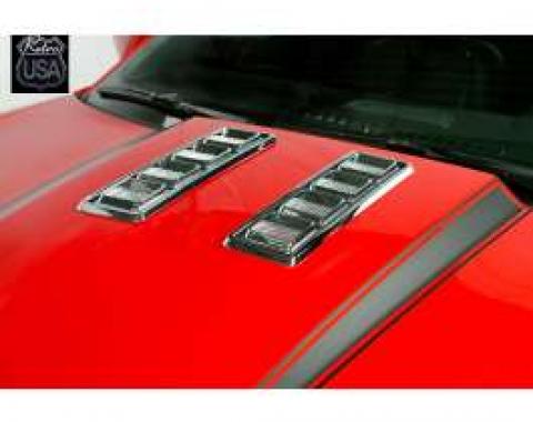 Camaro Chrome Hood Louver Ornaments, 2010-2013