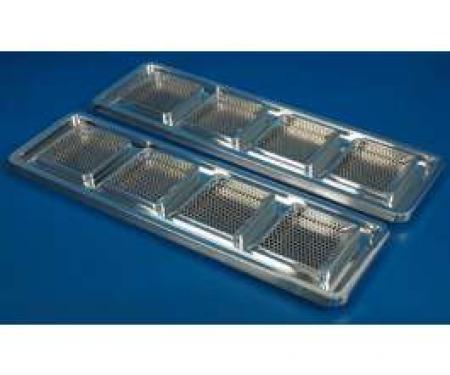 Camaro Super Sport (SS) Hood Louver Ornaments, Polished Billet, 1968-1969