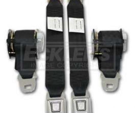 Camaro Three Point Seat Belt, Rear, with Push Button Buckle, 1974-1981