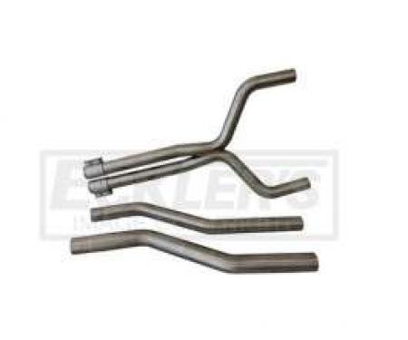 2010-2011 Camaro BBK High Flow Catalytic Converter Back X-Pipes, V6 2-1/2 Stainless Steel X-PIPE, 304 STAINLESS