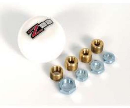 Camaro Shift Knob White Billard With Z28 Logo, 1967-2002