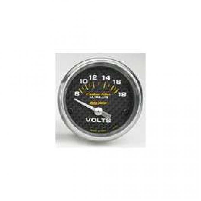 Camaro Voltmeter Gauge, Carbon Fiber, AutoMeter