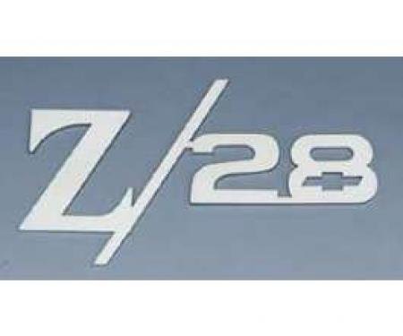 Camaro Taillight Panel Emblem, Z28 With Bowtie, Stainless Steel, 1967-1969