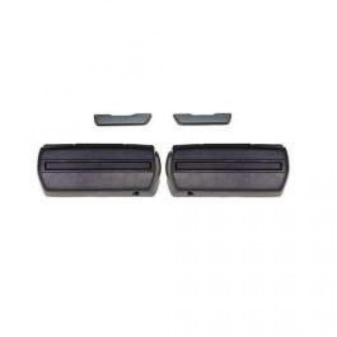 Camaro Armrest Kit, Front, Standard Interior, Black, 1968-1969