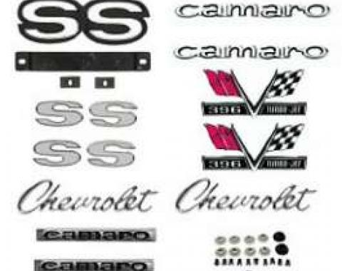 Camaro Emblem Kit, For Super Sport (SS) With 396ci, 1967