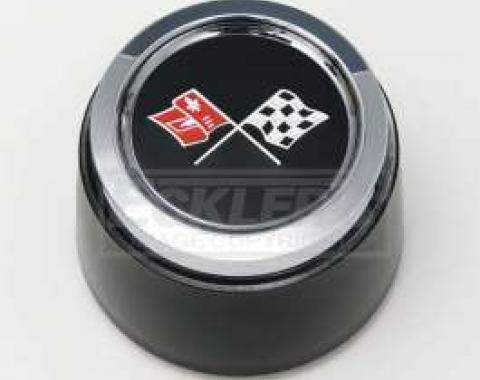 Camaro 1973-1979 Corvette Style Black Center Wheel Cap, For Corvette Style Aluminum Wheels