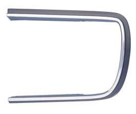 Camaro Headlight Door Molding, Left, Chrome & Black, Rally Sport (RS), 1967-1968