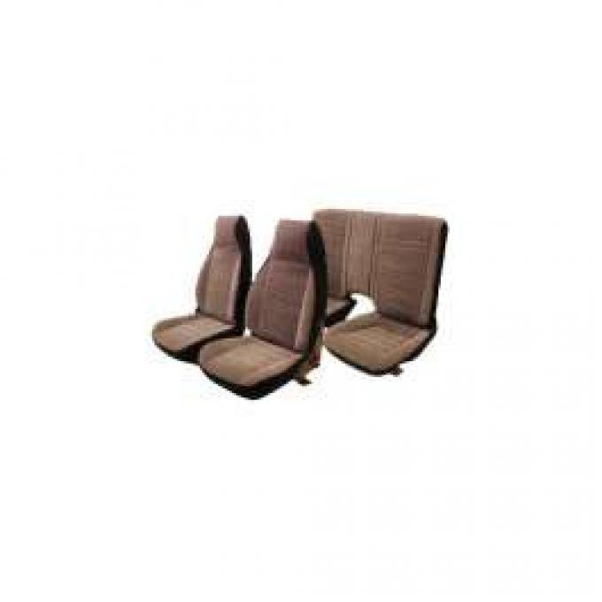 Camaro Seat Cover Set, Front & Rear, Velour, For Cars With Standard Interior & Solid Rear Seat, 1987-1992