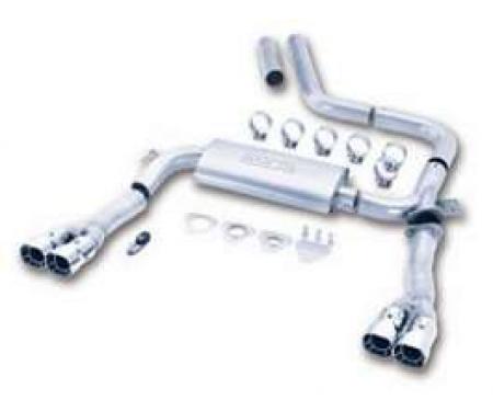 Camaro Exhaust System, 3 Cat Back Adjustable, V8, Borla, 1998-2002