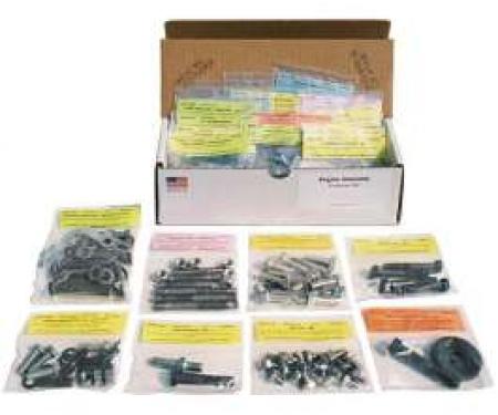 Camaro Master Engine Bolt Kit, 327ci, For Cars Without Air Conditioning, 1967-1968