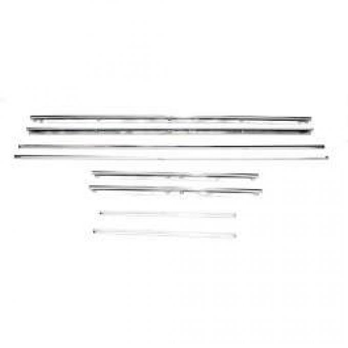 Camaro Door Panel & Rear Side Panel Molding Kit, Standard Interior, Stainless Steel, Coupe, 1967