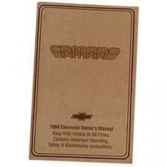 Camaro Owner's Manual, 1984