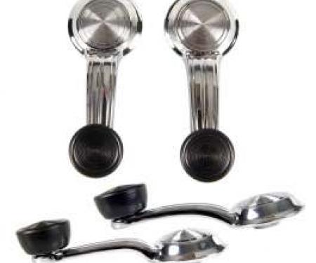 Camaro Front & Rear Window Crank Handles, Black, 1969