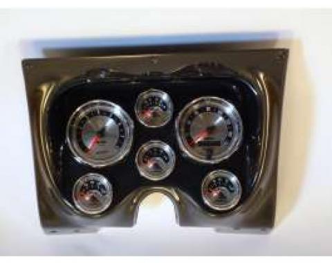 Camaro Instrument Cluster Panel, Carbon Fiber Finish, With American Muscle Series AutoMeter Gauges, 1967-1968