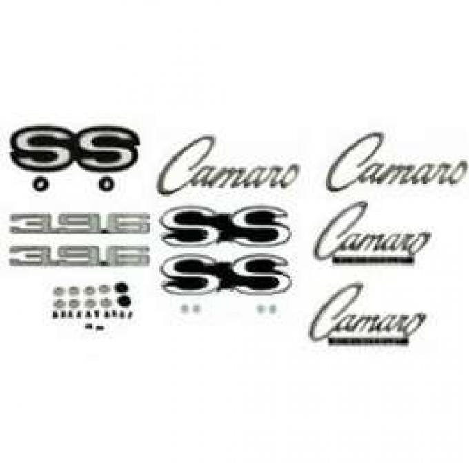 Camaro Emblem Kit, For Super Sport (SS) With 396ci,(Non-Rally Sport), 1968
