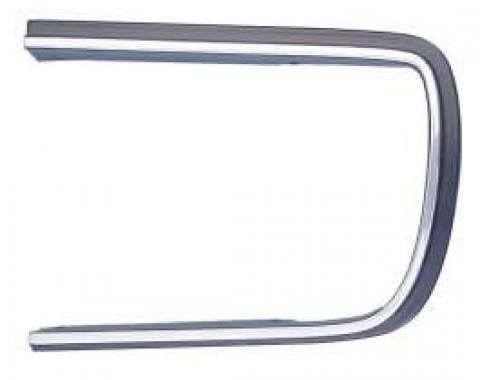 Camaro Headlight Door Molding, Left, Chrome & Black, Rally Sport (RS), 1967-1968