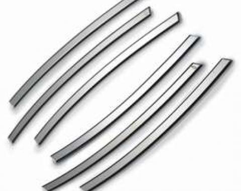 Camaro Side Louver Inserts, Billet, Chrome, 2010-2014