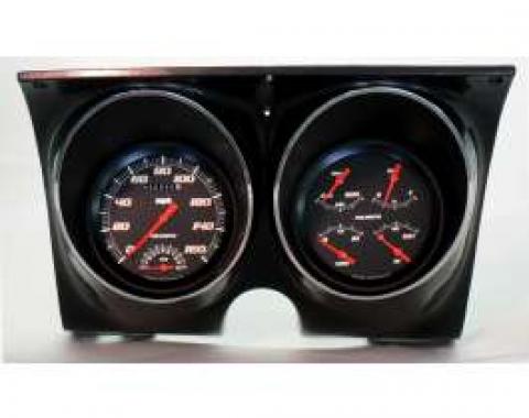 Camaro Updated Gauge Kit, Velocity Black Series, Classic Instruments, 1967-1968