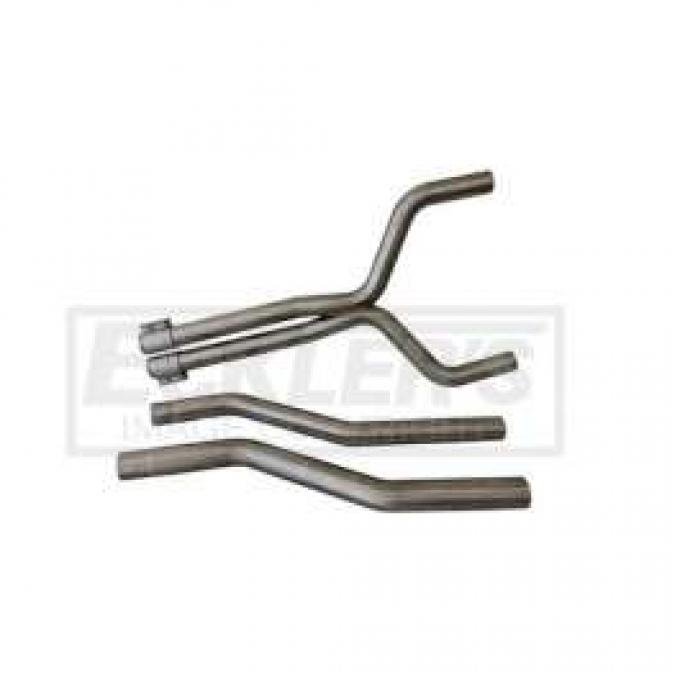 2010-2011 Camaro BBK High Flow Catalytic Converter Back X-Pipes, V6 2-1/2 Stainless Steel X-PIPE, 304 STAINLESS