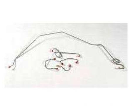 Camaro Brake Line Set, Front, Stainless Steel, For Cars With Power Drum Brakes, 1967-1968