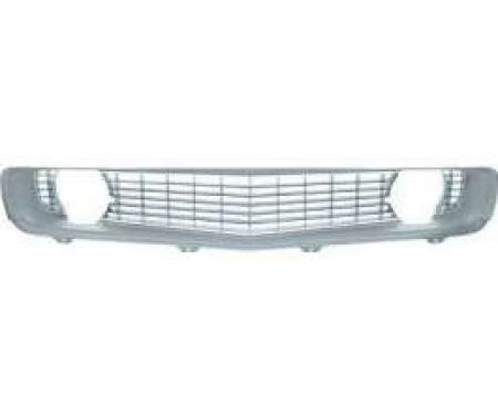 Camaro Center Grille, Silver, For Cars With Standard Trim (Non-Rally Sport), 1969
