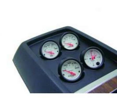 Camaro Console Gauge Pod Kit, Phantom Series, Oil Pressure, Voltmeter, Water Temperature & Clock, AutoMeter, 1968-1969