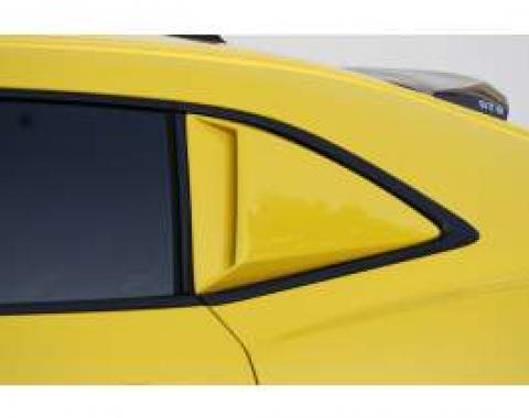 Camaro Quarter Window Scoops, With Black Vinyl Inserts, 2010-2014