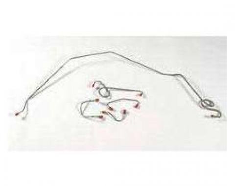 Camaro Brake Line Set, Front, Stainless Steel, For Cars With Power Drum Brakes, 1967-1968