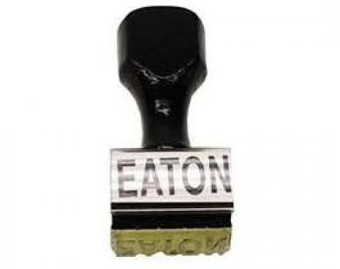 Camaro Eaton Clutch Fan Stamp, Straight Lettering, 1967-1969