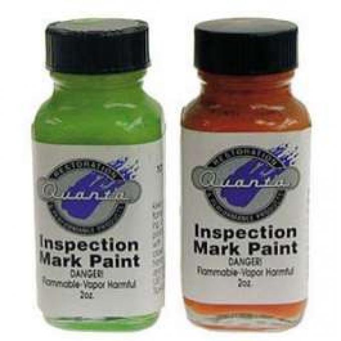 Camaro Chassis Inspection Marking Paint Set, Light Green & Orange, 1967-1969