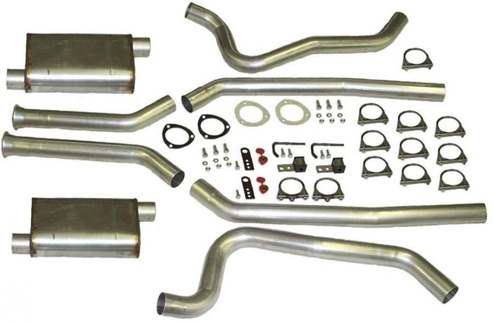 Camaro Dual Exhaust System, Headers Back, Small Block, 21/2