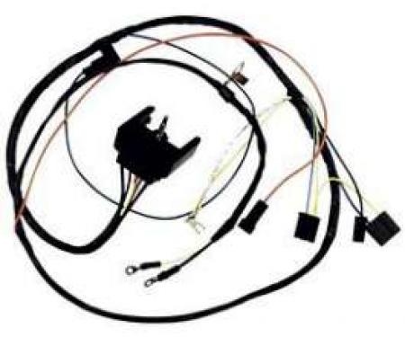 Camaro Engine Wiring Harness, 6 Cylinder, For Cars With Warning Lights, 1968-1969