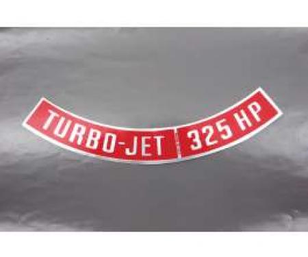 Camaro Air Cleaner Decal, Turbo-Jet 325 HP, 1967-1969